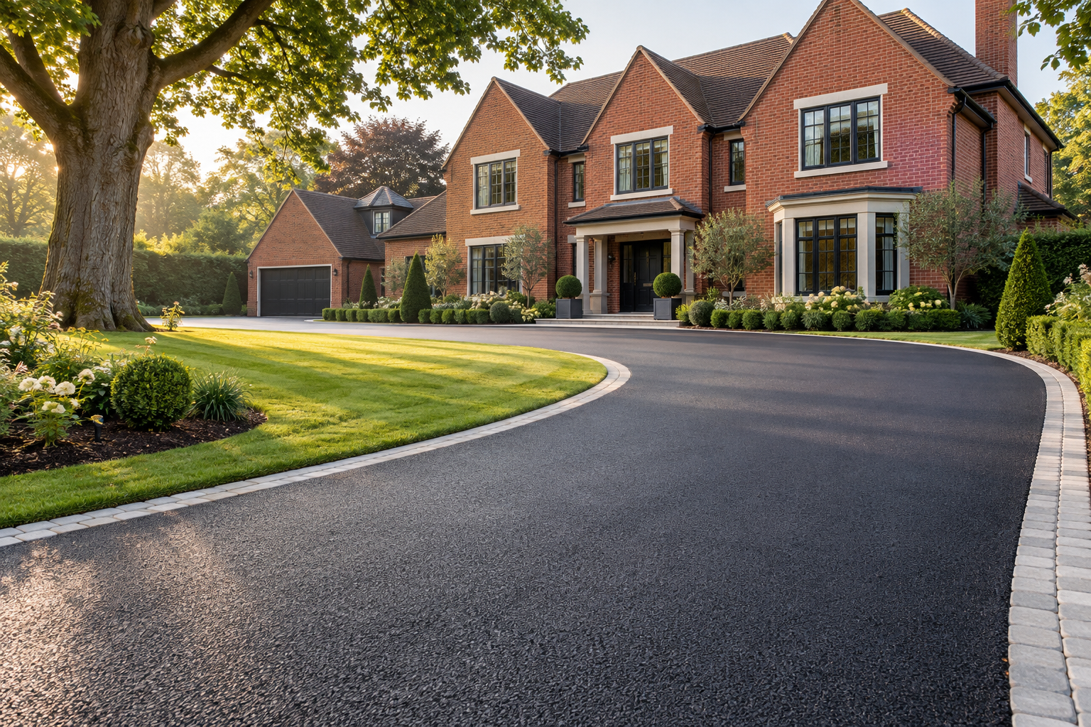 Illustrative finished tarmac driveway